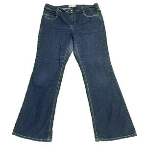 LEI Sophia Hiphugger Jeans Size 15 Flare Dark  Y2K Boho Grunge